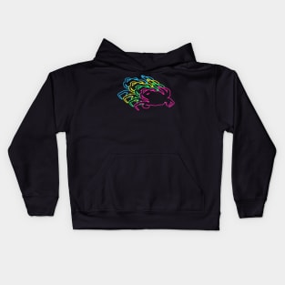 Crab 80s Neon Kids Hoodie